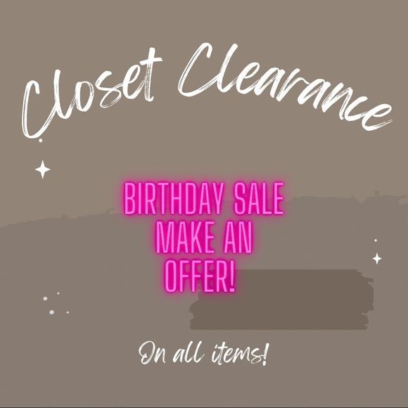 Closet clear everything must go make an offer, bundle & share !